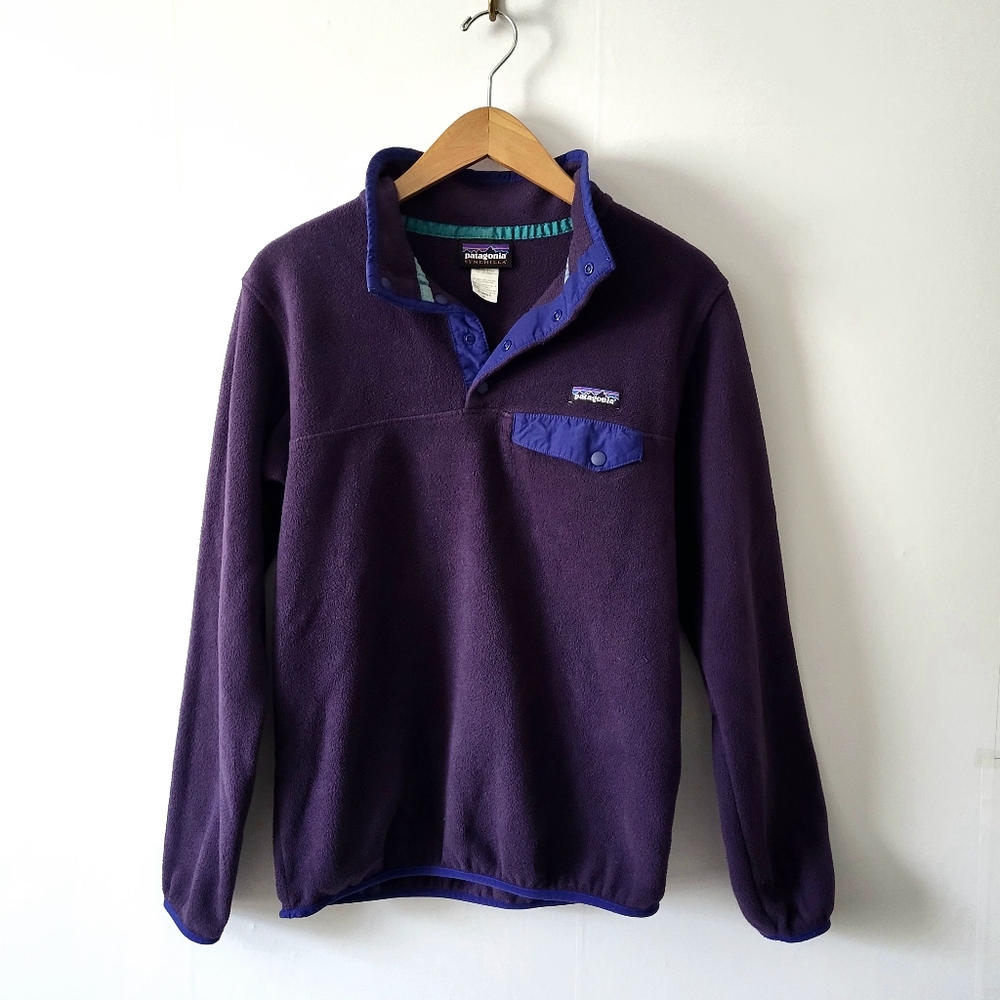 Y2K Patagonia Synchilla Fleece Purple Pullover 2014 Size Medium